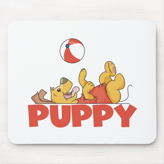 Puppy Plays TShirts und Geschenke Mousepad (Vorne)