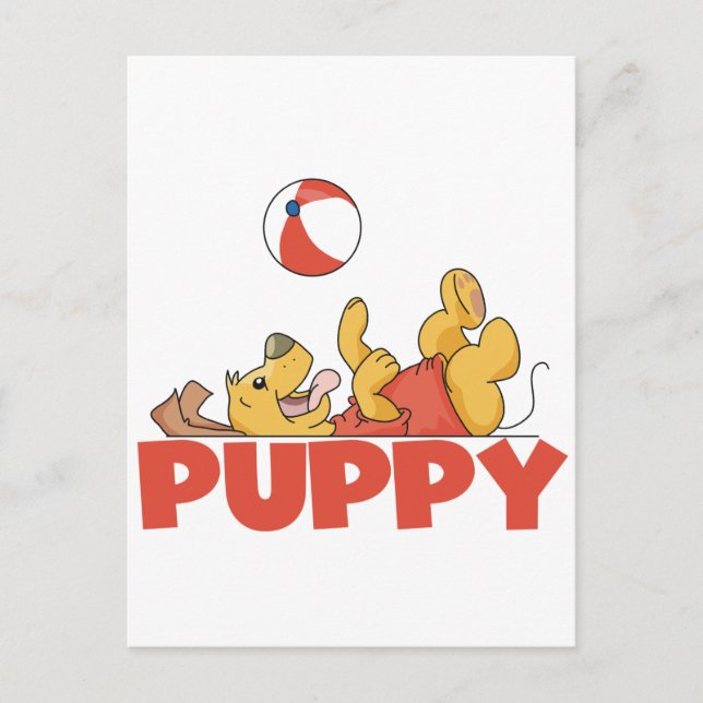 Puppy Plays TShirts und Geschenke Postkarte (Vorderseite)