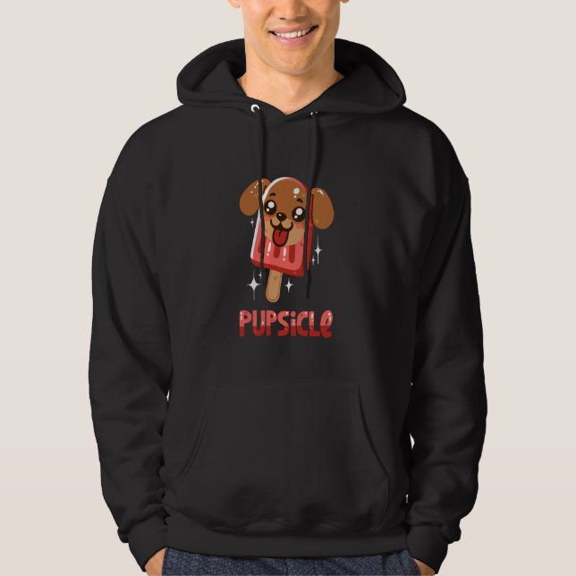 Puppy Popsicle Pun Hoodie (Vorderseite)