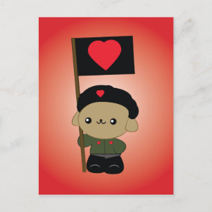 Puppy-Post-Karte für die Kuddelrevolution Postkarte