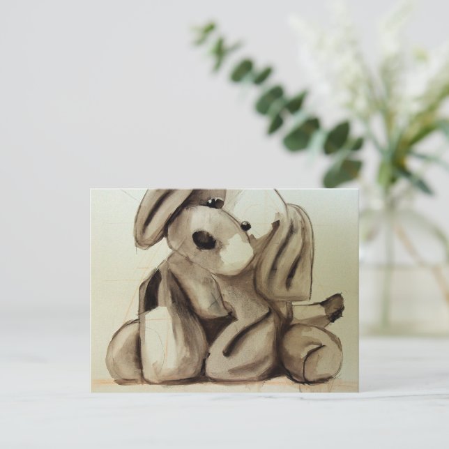 Puppy Postcard Postkarte (Stehend Vorderseite)