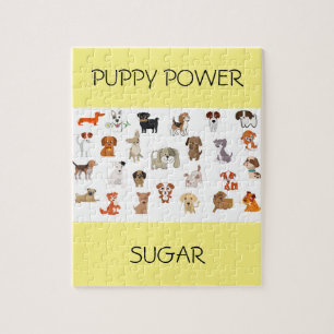 "PUPPY POWER" Puzzle mit individuelle Name von Wel