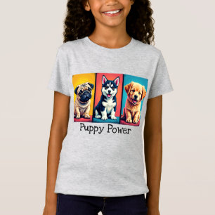 Puppy Power - Süßes Trio-Hundekunst-T-Shirt T-Shirt