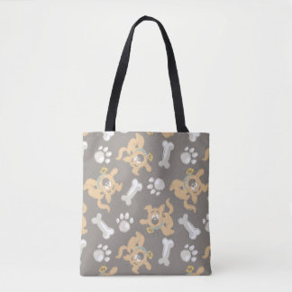 Puppy Scooby Doo Bone & Paw Print Pattern