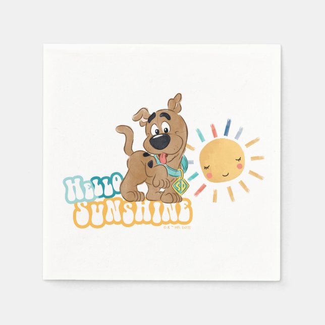 Puppy Scooby-Doo "Hello Sunshine" Serviette (Vorderseite)