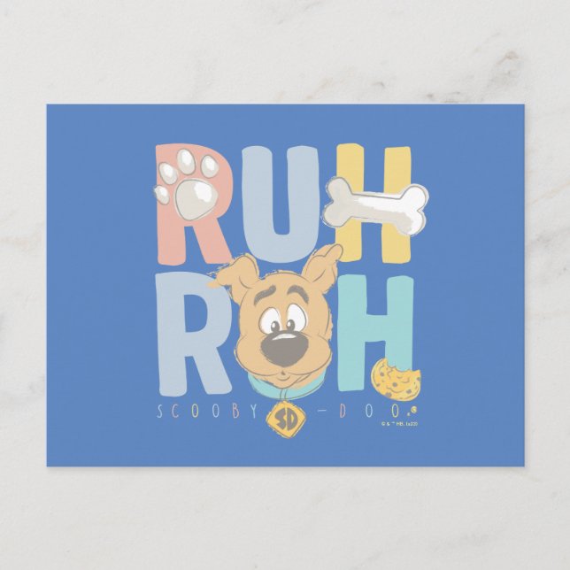 Puppy Scooby-Doo "Ruh Roh" Postkarte (Vorderseite)