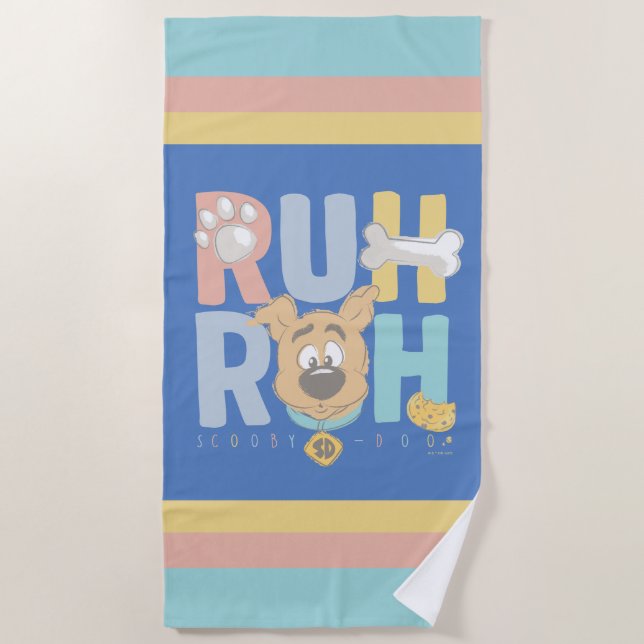Puppy Scooby-Doo "Ruh Roh" Strandtuch (Vorderseite)