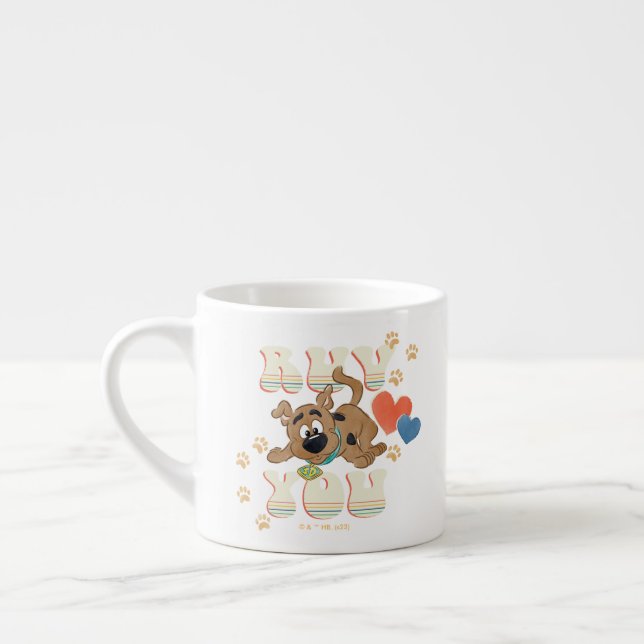 Puppy Scooby-Doo "Ruv You" Espressotasse (Links)