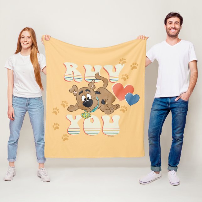 Puppy Scooby-Doo "Ruv You" Fleecedecke (Beispiel)