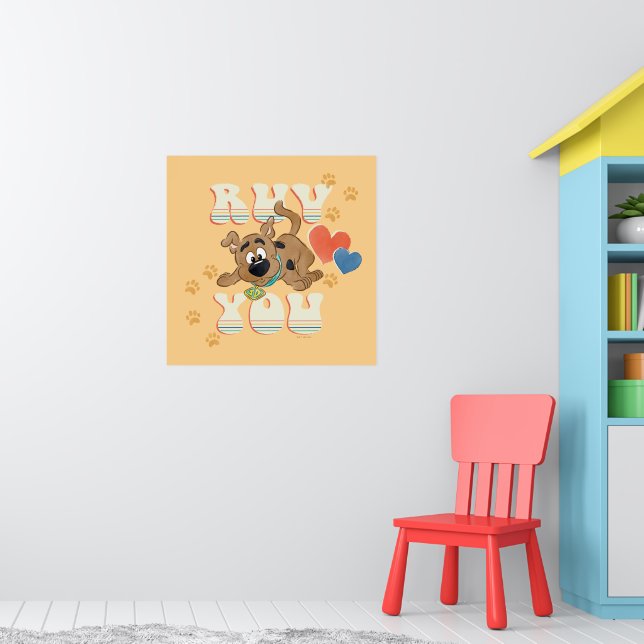 Puppy Scooby-Doo "Ruv You" Poster (Kinderzimmer 1)