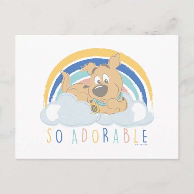Puppy Scooby-Doo "So Adorable" Postkarte (Vorderseite)
