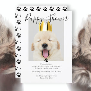 Puppy Shower Cute Personalized Dog Adoption Einladung