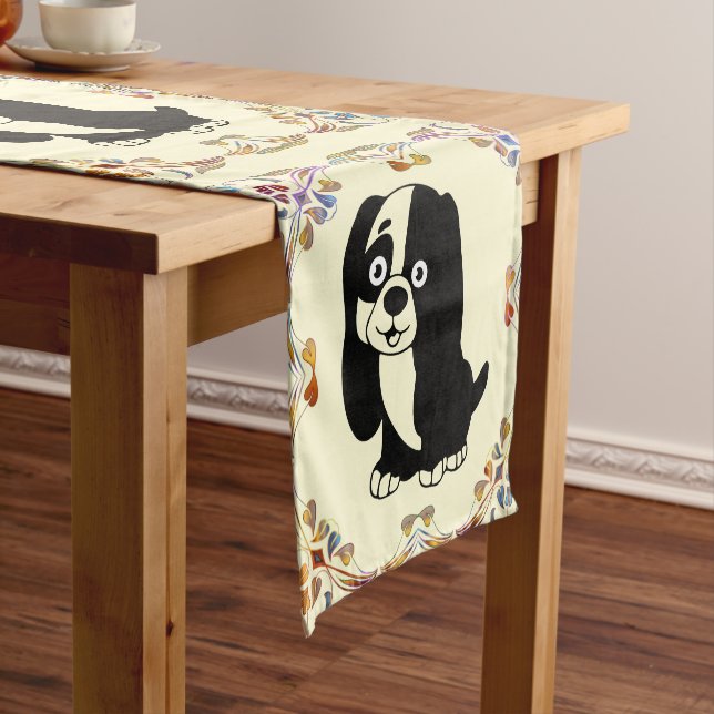 Puppy Table Runner Kurzer Tischläufer (Beispiel)
