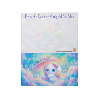 Puppy with Umbrella Notepad Notizblock