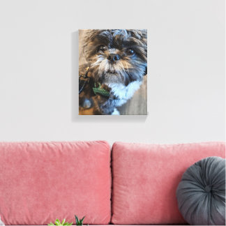 Puppy's First Turkey Day Canvas Print Leinwanddruck