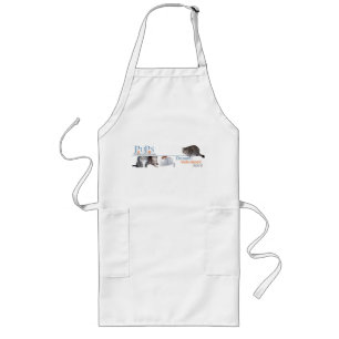 PUPs Logo Merchandise with Cats Lange Schürze