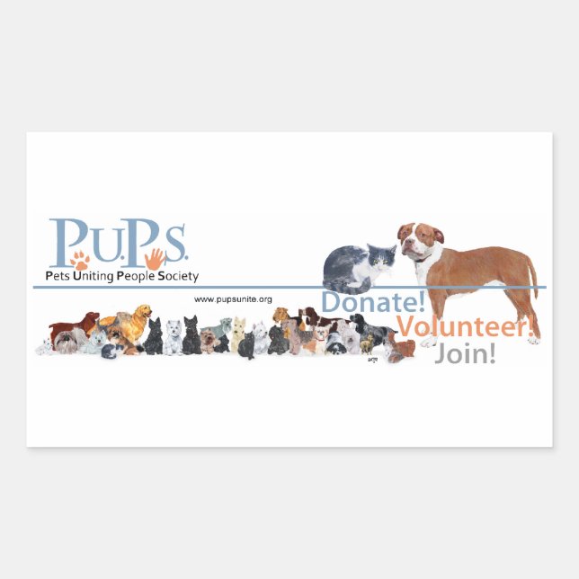 PUPs Logo Sticker (Vorderseite)