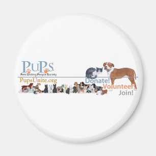 PUPs Logo-Waren Magnet