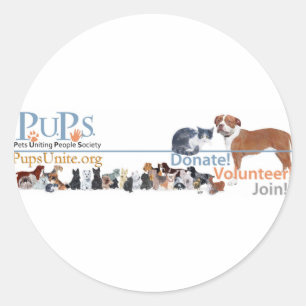 PUPs Logo-Waren Runder Aufkleber
