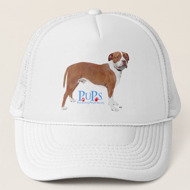 PUPs Retcued Pit Bull Truckerkappe (Vorderseite)