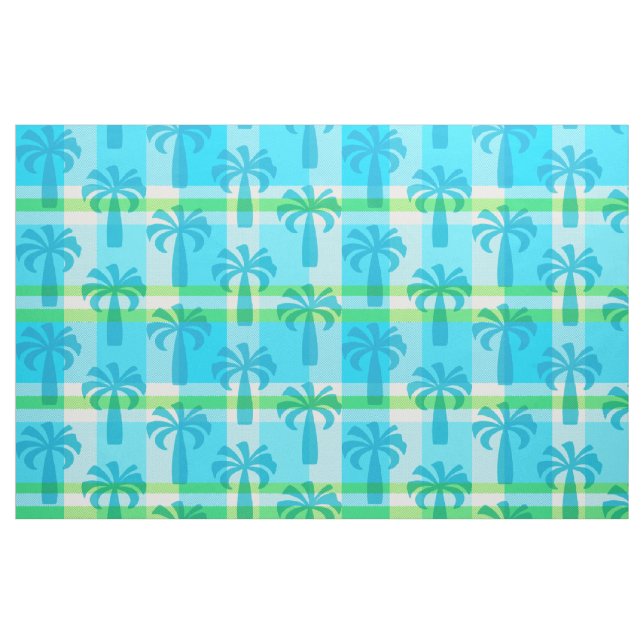 Pupule Hawaiian Vintag Palm Tree Kariert Stoff (Fat Quarter (45,7 x 55,9 cm))