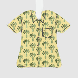 Pupule Vintag Palm Tree Hawaiian Aloha Shirt Ornament