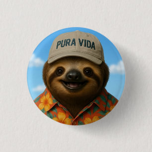 Pura Vida AI Faultier Button