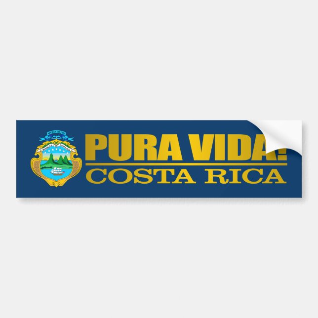 Pura Vida! Costa Rica Autoaufkleber (Vorne)