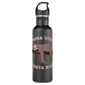 Pura Vida Costa Rica - Cool Costa Rica Sloth Edelstahlflasche