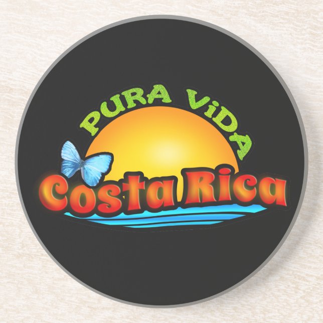 Pura Vida Costa Rica Getränkeuntersetzer (Vorne)