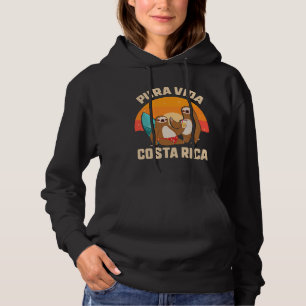 Pura Vida Costa Rica Sloth Sleepy Lazy Animal Surf Hoodie