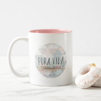 Pura Vida Costa Rica Sommer-Aquarell Zweifarbige Tasse