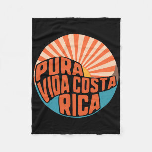 Pura Vida Costa Rica Sonnenuntergang Surfen Sommer Fleecedecke
