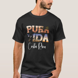 Pura Vida Costa Rica Souvenir Lustig Mittelamerika T-Shirt