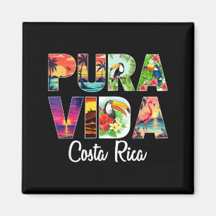 Pura Vida Costa Rica Souvenir Tropisches Zentralam Magnet
