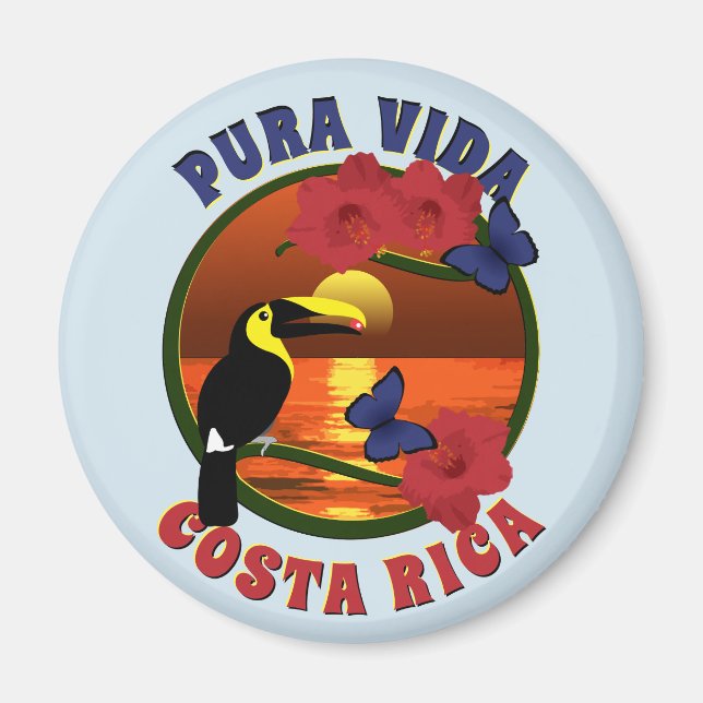 Pura Vida Costa Rica Template Magnet (Vorne)
