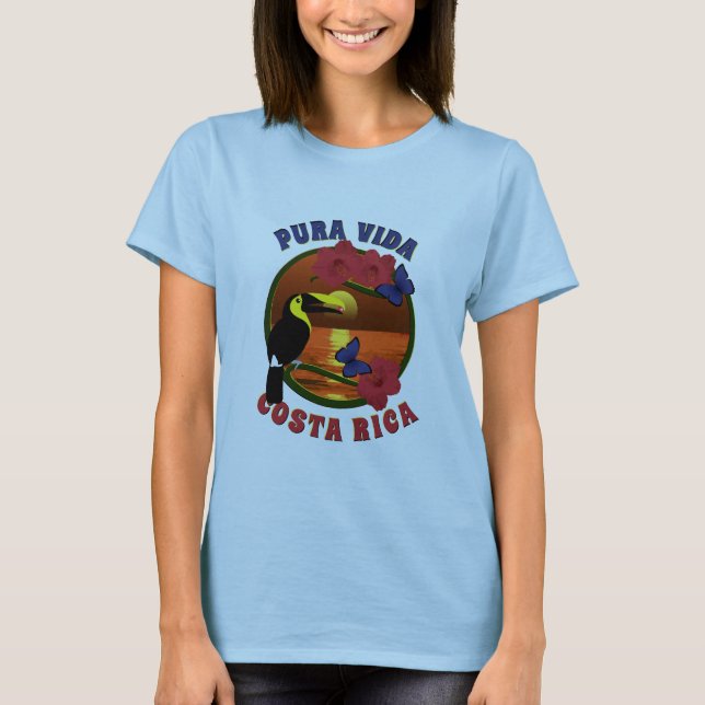 Pura Vida Costa Rica Template T-Shirt (Vorderseite)