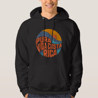Pura Vida Costa Rica Vintag Sunset SurfSummer Hoodie