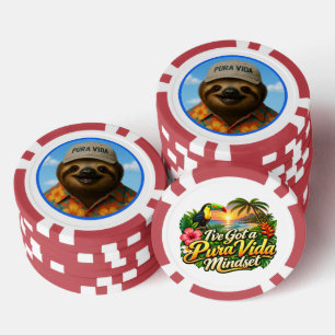 Pura Vida Faultier und Mindset Poker Chips
