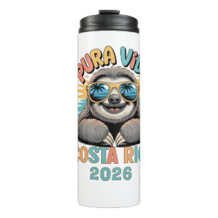 Pura Vida Faultierliebhaber Costa Rica Entspannt Thermosbecher