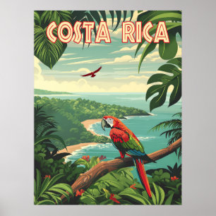 Pura Vida Grüße: Costa Rica Vintag Poster