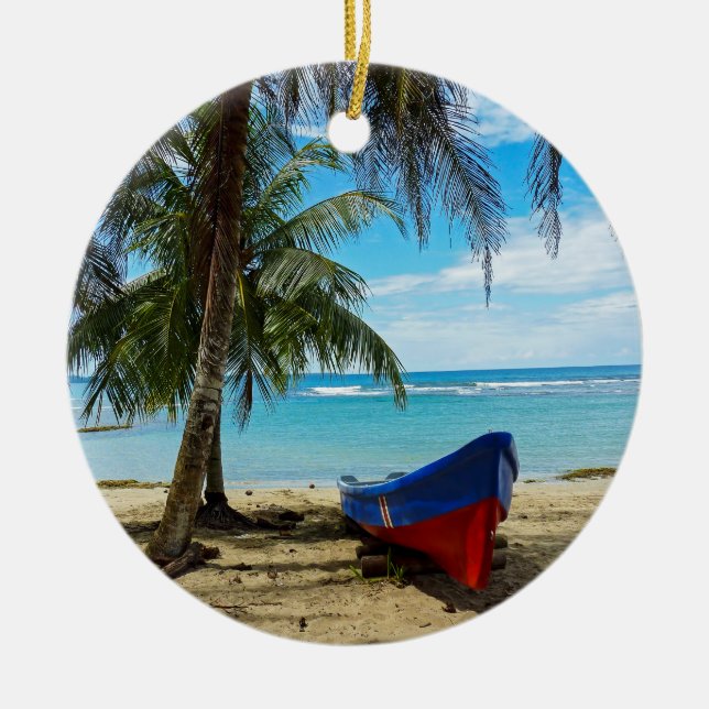 Pura Vida in Costa Rica - Zentralamerika Keramik Ornament (Vorne)