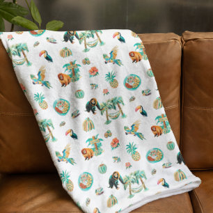 Pura Vida   Niedliches Illustriertes Costa Rica Fleecedecke