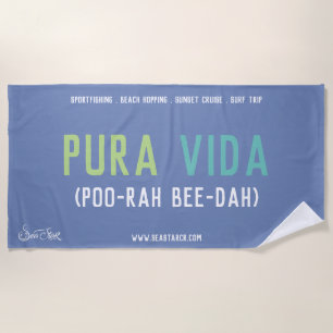 Pura Vida reines Leben-Badetuch Strandtuch