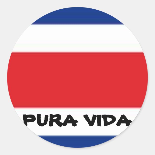 PURA VIDA RUNDER AUFKLEBER (Vorderseite)