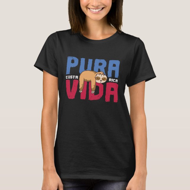 Pura Vida Sloth T-Shirt (Vorderseite)