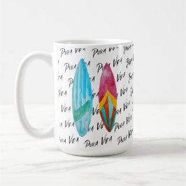 Pura Vida Surfboard Aqua Surfboard Costa Rica Kaffeetasse