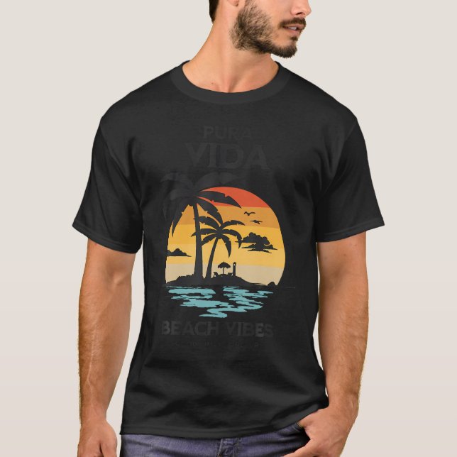 Pura Vida Surfing Costa Rica Surfing Pura Vida T-Shirt (Vorderseite)