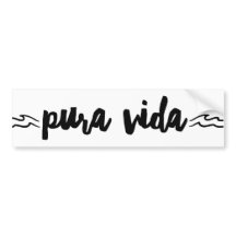 Pura Vida Wave Costa Rica Autoaufkleber