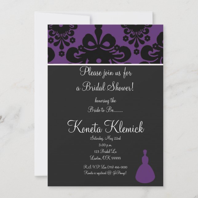 Purblack copy, Blacksilhouette, Bitte folgen Sie u Einladung (Vorderseite)